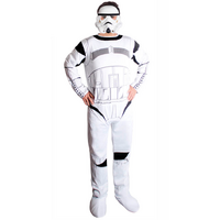 Adult White Soldier Costume Stormtrooper Deluxe Costume Star Wars Party