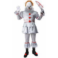 Mens Stephen King's It Pennywise Evil Clown Halloween Costume Party Outfit