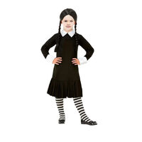 Wednesday Addams Family Dress Up Book Week Halloween Girls Costume Childrens