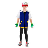 Monster Trainer Ash Ketchum Pokemon Book Week Boys Costume