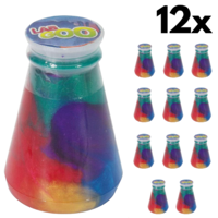 12x Rainbow Slime in Flask Kids Toy Novelty Party Loot Bag Fillers Gift
