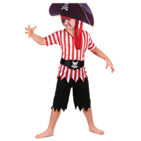 BOYS PIRATE COSTUME Kids Fancy Dress Halloween Party Book Week Outfit Carribean