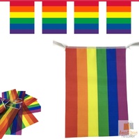3.6m RAINBOW BUNTING FLAG Party Banner Birthday Market Stall Flags Decor Pride