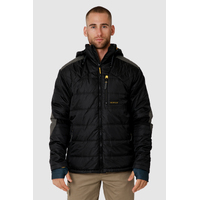 Caterpillar Mens Triton Quilted Insulated Puffer Jacket Waterproof - Black