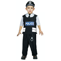 Deluxe Boys Police Costume Book Week Children's Halloween Fancy Dress Kids