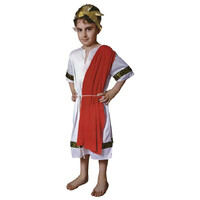 Childrens ROMAN EMPEROR Boys Costume Julius Caesar King Party Greek Toga Outfit