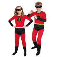 Kids Red Super Costume The Incredibles Elastigirl Book Week Childrens Party