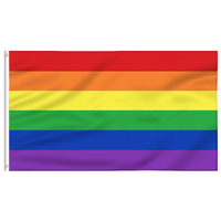 DELUXE RAINBOW GAY PRIDE FLAG Outdoor Banner 150x90cm 3x5ft with Metal Eyelets