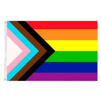 Deluxe Rainbow Progress Gay Pride Flag LGBTQ+ LGBTQIA Banner - 150x90cm