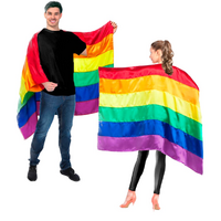 Rainbow Flag Cape Banner Decor Pride Mardi Gras - 150cm x 90cm