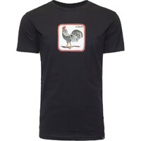 Goorin Bros The Animal Farm T Shirt Top Short Sleeve Rooster - Made in Portugal - Black