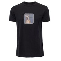 Goorin Bros The Animal Farm T Shirt Top Short Sleeve Dog - Made in Portugal - Black