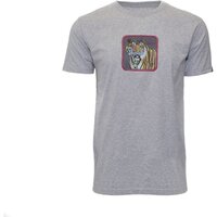 Goorin Bros The Animal Farm T Shirt Top Short Sleeve Tiger - Made in Portugal - Charcoal