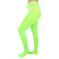 PANTYHOSE Tights Stockings Hosiery Womens Ladies Plain Colours - Fluro Green