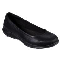 Skechers Womens Go Walk Lite Flats Shoes Comfort GEM Lightweight - Black/Black