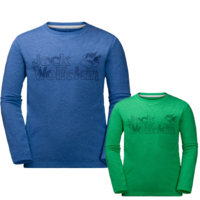 Jack Wolfskin Boys Long Sleeve Cotton Tee T-Shirt Top Kids Childrens