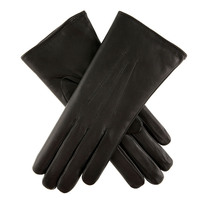 DENTS Ripley Womens Rabbit Fur Lined Leather Gloves MADE IN UK - Black