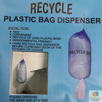 PLASTIC BAG HOLDER Dispenser Storage Mesh Kitchen Bags Tidy Keeper 40cm