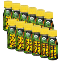 12 x 75ml Pickle Juice Sport Drink for Muscle Cramps Tennis Medvedev (Organic)