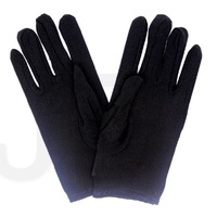 Ladies SHORT GLOVES Costume Party Wedding Bridal Fancy Dress Prom Stretchy - Black - One Size
