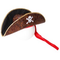 Deluxe Pirate Hat Costume Party Accessory Jack Sparrow - Brown