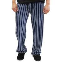 Men's Pyjama Pants Warm Winter Sleepwear PJ Pajamas  - Blue and Navy Stripes 