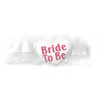 Bride to Be Garter Party Girls Hens Night Wedding Shower Bachelorette - White