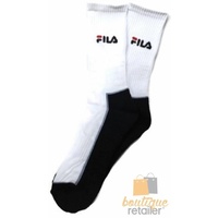 1 Pair FILA Tennis Socks Crew Sports Squash Badminton Cushion Cotton Blend