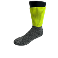 1 Pair Woolen Thermal HI VIS SOCKS Workwear Work Safety High Visibility - Yellow