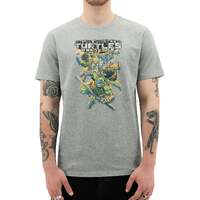 Teenage Mutant Ninja Turtles Men's T Shirt Tee Top Booyakasha - Grey