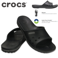 Crocs Crocband II Slides Flip Flops Sandals Thongs - Black/Graphite