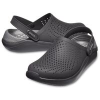 Crocs Men's LiteRide Clogs Sandals Shoes Summer Thongs Flip Flops - Black/Slate Grey