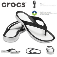 Crocs Women's Swiftwater Flip Flops Thongs - Black/White