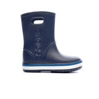 Crocs Kids Crocband Handle It Rain Gum Boots Girl Boy Waterproof Gumboots - Navy/Bright Cobalt