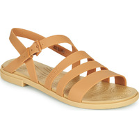 Crocs Tulum Womens Sandals Open Toe Flats Slip On Thongs Summer - Dark Gold