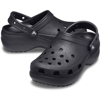 Crocs Womens Classic Platform Clog Sandals - Black