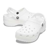 Crocs Womens Classic Platform Clog Sandals - White