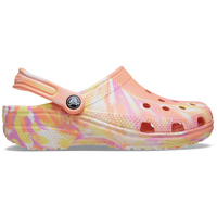 Crocs Unisex Classic Marbled Clogs Sandal Slides Waterproof - Papaya/Multi