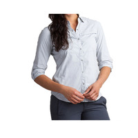 ExOfficio Women's Bugsaway Halo Check Long Sleeve Anti Insect Shirt - Evening