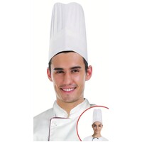50x CHEFS HAT Chef Master Kitchen Cooking Baker Cap Costume Fancy BBQ Party - White