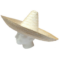 Mexican SOMBRERO Beige Fancy Dress Straw Party Costume Hat Cap Spanish