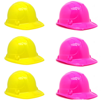 6x KIDS BUILDER HATS Construction Costume Party Helmet Safety Cap Children's