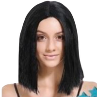 Lob Wig Hair Cosplay Wigs Party Costume - Black