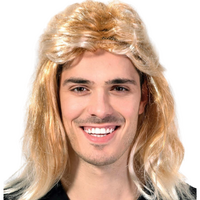Mullet Wig 80s Party Costume Rock Bogan Punk 70s 90s Hair - Dirty Blonde