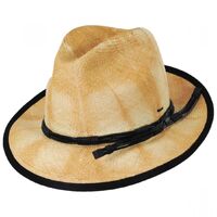 Bailey Mens Clafin Tie Dye Palm Straw Hat Fedora Woven - Tea
