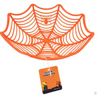 HALLOWEEN FRUIT BOWL Web 2 Spiders Kids Party Accessory Scary Spider Basket - Orange