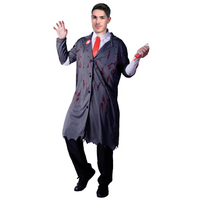 Mens Crazy Zombie Surgeon Costume Doctor Dead Zombie Halloween Lab Party