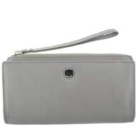 Dents Womens Smooth Wristlet Purse Ladies Wallet Card Holder Clutch - Dove Grey