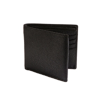 Dents RFID Pebble Grain Leather Billfold Wallet - Black