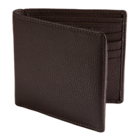 Dents Beauley Pebble Grain Leather Slim Bifold Wallet with RFID Blocking - Chocolate